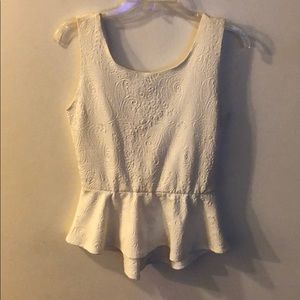 Texture printed white top